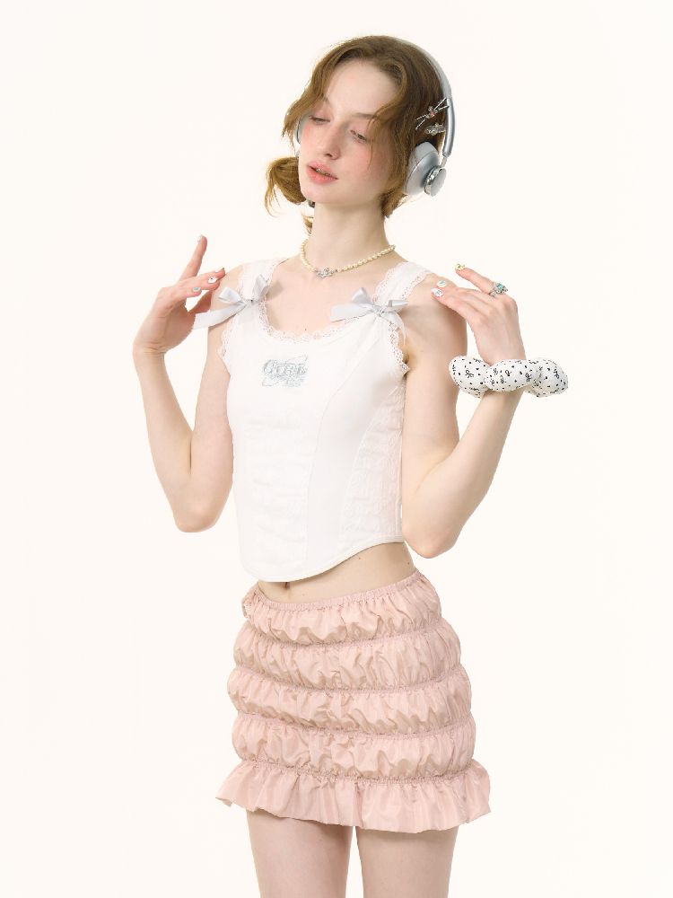 Lace Bow Tank Camisole【s0000012246】