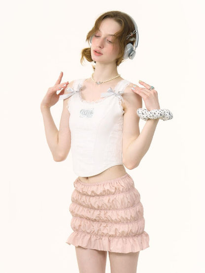 Lace Bow Tank Camisole【s0000012246】