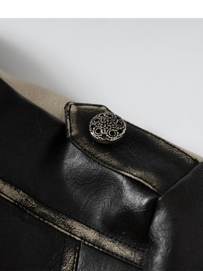 Fake Two Knight Leather Jacket【s0000015543】