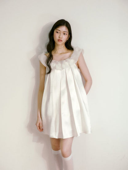 Three-dimensional pleated not waist dress【s0000013247】