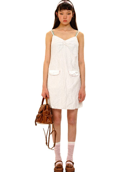 Lace Wire Pleated Slip Dress【s0000017431】