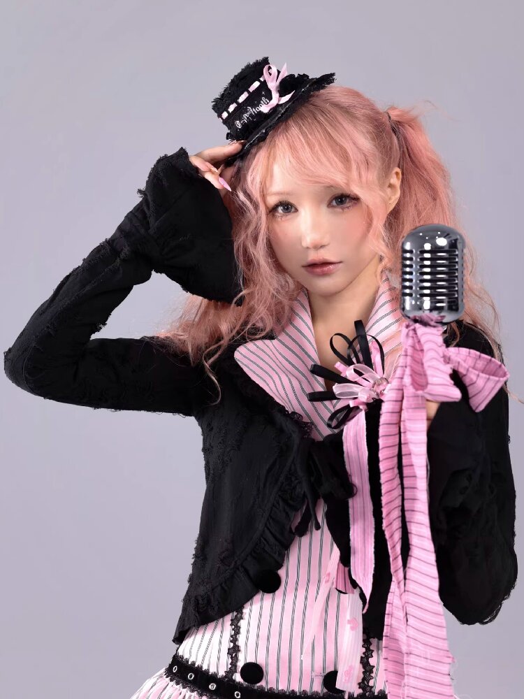 Splicing Punk Hole Navy Jacket【s0000016227】