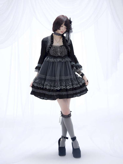 Dark Lolita Lace Mesh Sundress Dress【s0000014684】
