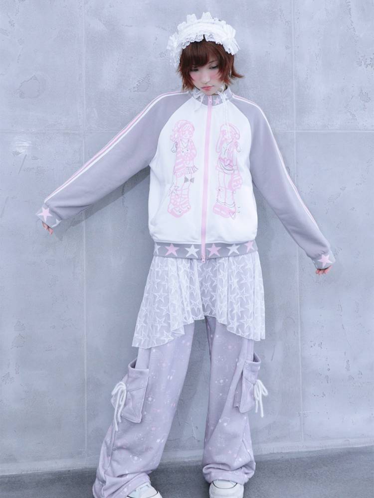 Stand-Up Collar Sportswear Hoodie Jacket【s0000014448】