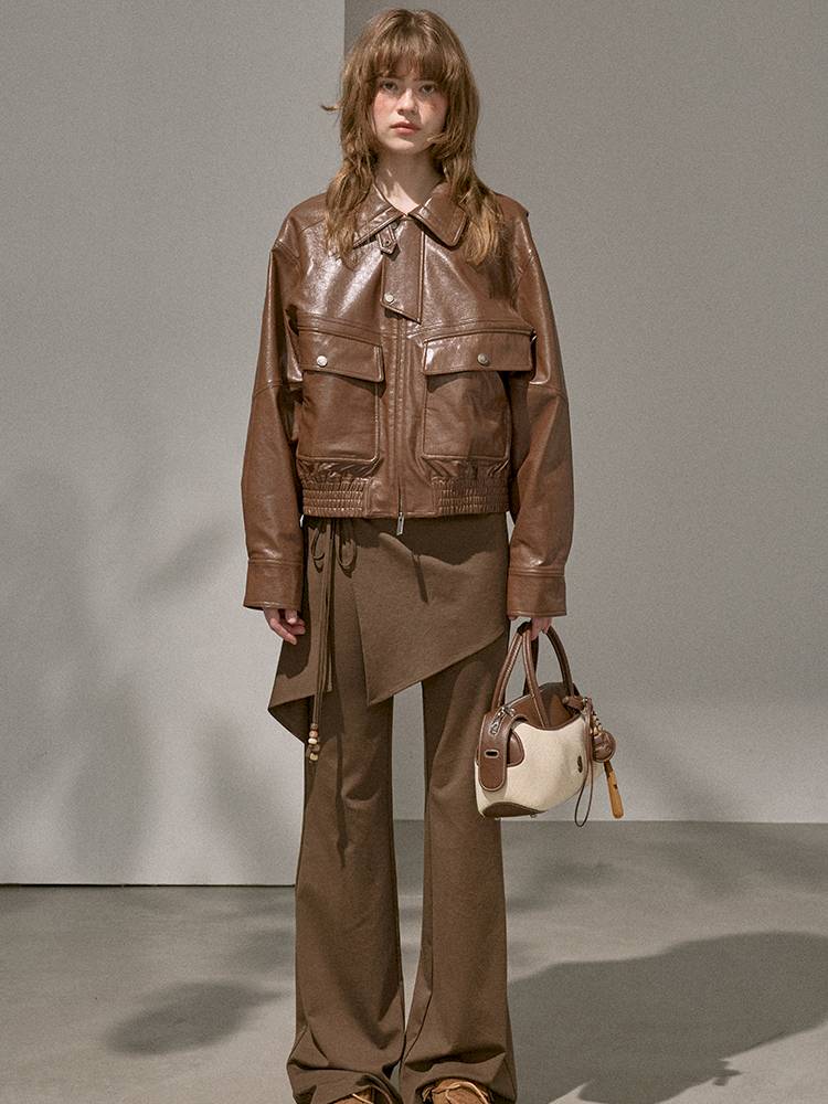 Beaded Drawstring Relaxed Fit Trousers【s0000014408】