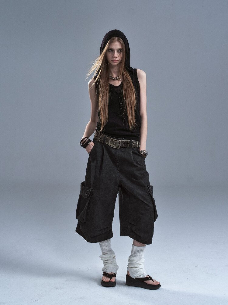 Fake Two Piece Hooded Panel Vest【s0000016903】