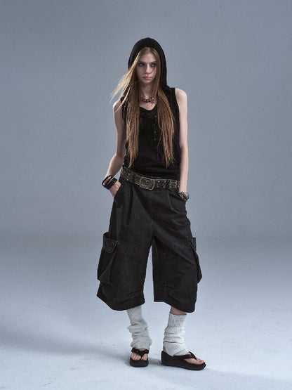 Fake Two Piece Hooded Panel Vest【s0000016903】