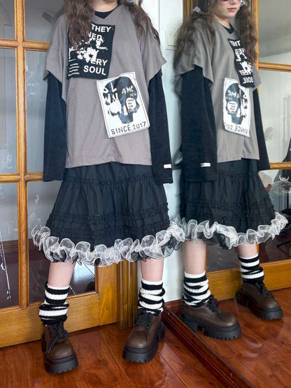 Dark Punk Chenille Two-Piece Set【s0000014622】