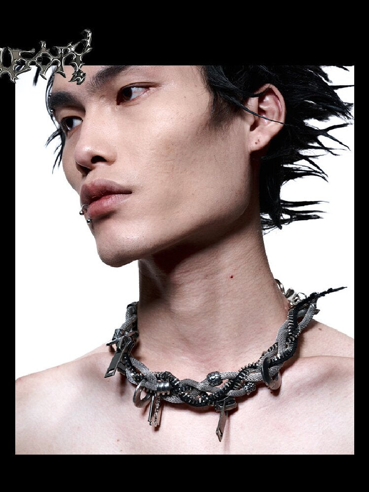 Heavy Crafted Metal Punk Bracelet【s0000018863】