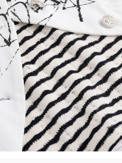 Layered Patchwork Striped Cardigan【s0000015451】