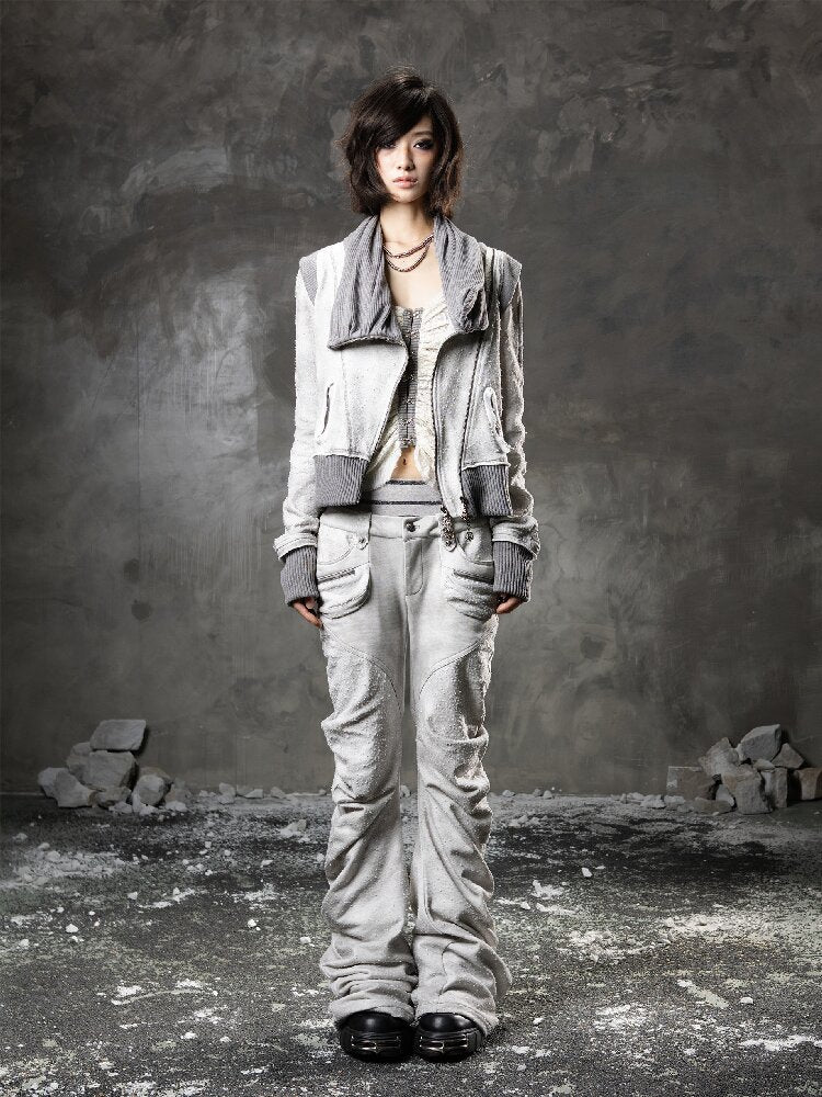 Double Waist Scimitar Stacked Sweatpants【s0000015959】