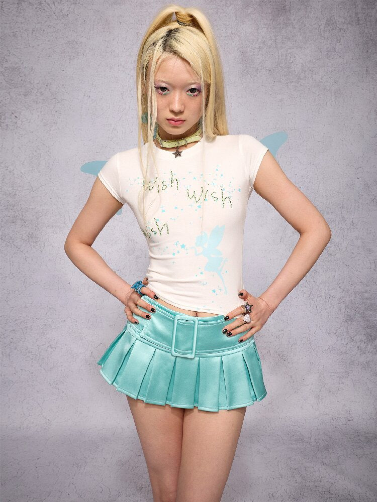 Rhinestone Fairy Wing Short Sleeve T Shirt【s0000018732】