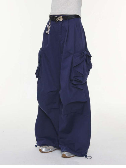 Dark Blue Functional Cargo Pants【s0000015424】