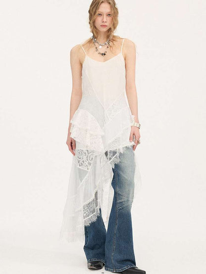 Lace Irregular Patchwork Dress【s0000015411】