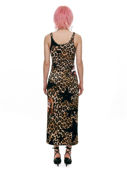 Leopard Print Slimming Tank Dress【s0000017404】