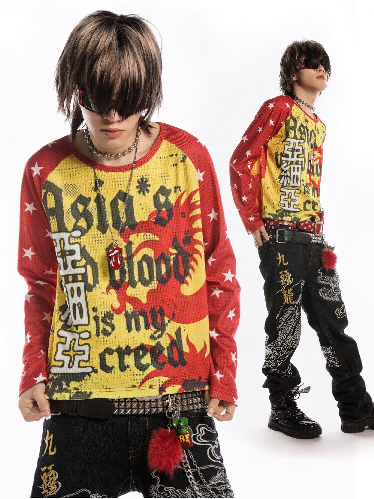 American Flag Skull Long Sleeve【s0000019127】