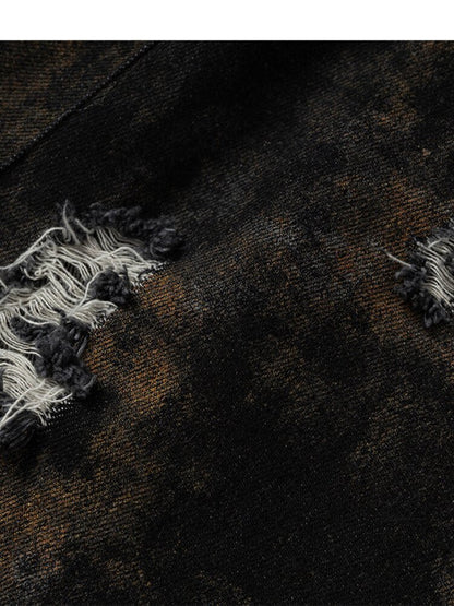 Washed Ripped Denim Harem Pants【s0000015549】