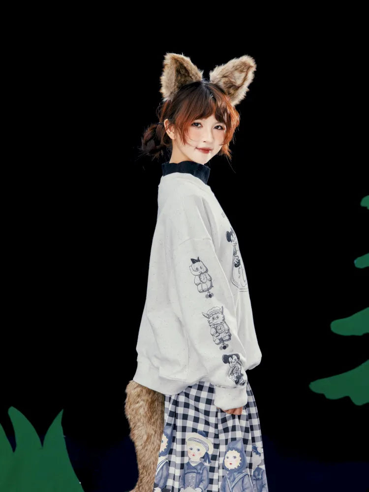 Speckled Casual Print Hoodie【s0000014157】