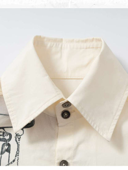 Slim-Fit Long-Sleeve Shirt Top【s0000014471】