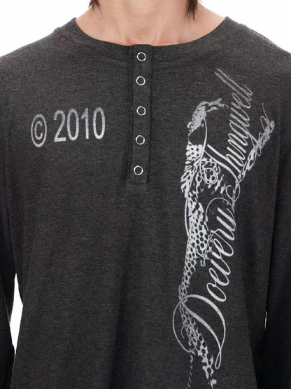 Black Panther Sheer Henry Shirt【s0000018209】