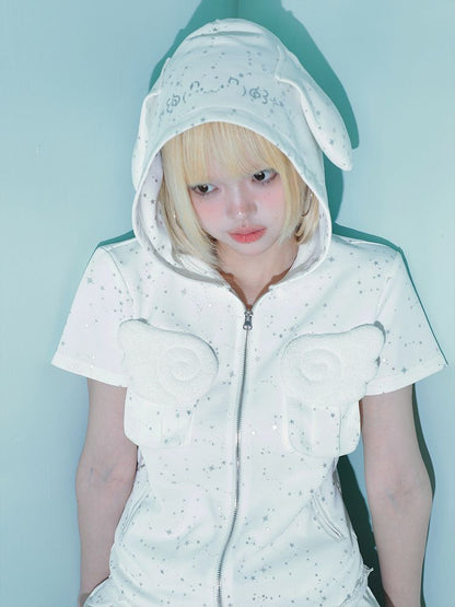 Hot Rhinestone White Vest Jacket【s0000012334】