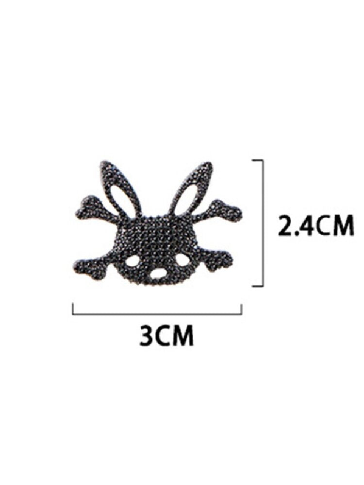 Full Diamond Bunny Skull Necklace【s0000016045】