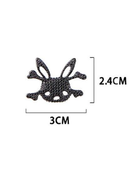 Full Diamond Bunny Skull Necklace【s0000016045】
