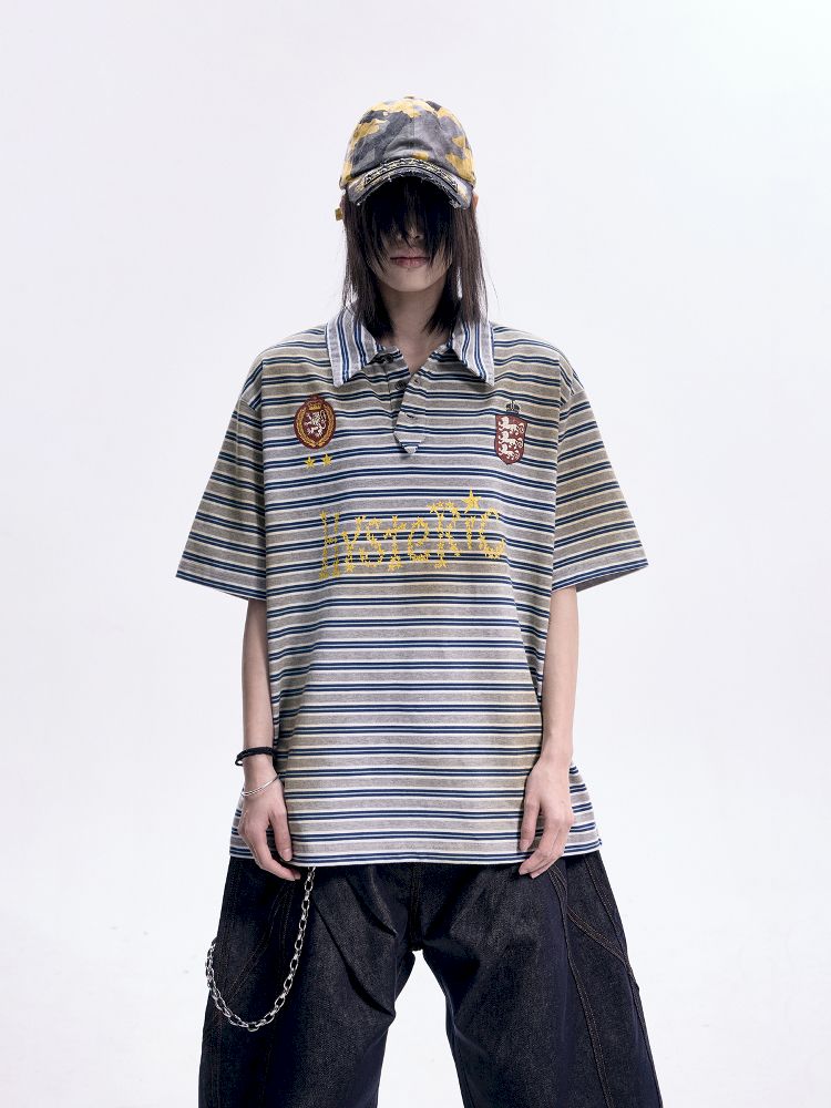 Resin Button POLO Collar T-shirt【s0000012096】