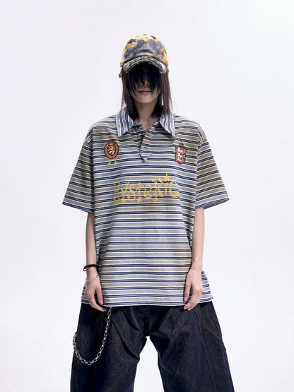 Resin Button POLO Collar T-shirt【s0000012096】