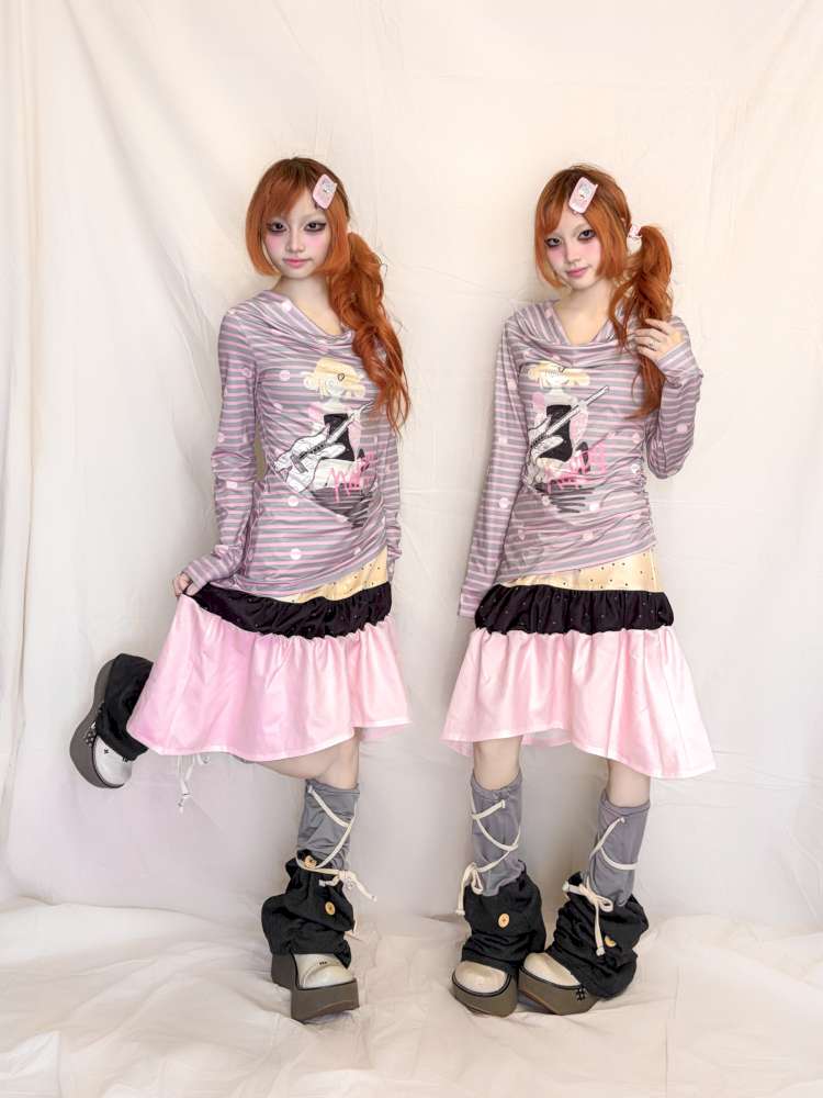 Patchwork Irregular Polka Skirt【s0000015393】