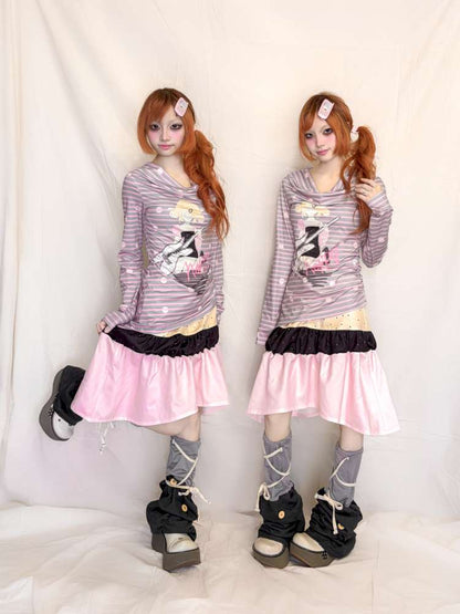 Patchwork Irregular Polka Skirt【s0000015393】
