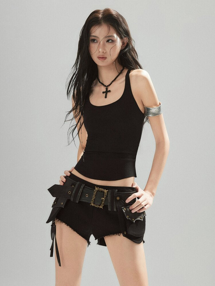 Black Eco-Friendly Leather Belt【s0000015608】