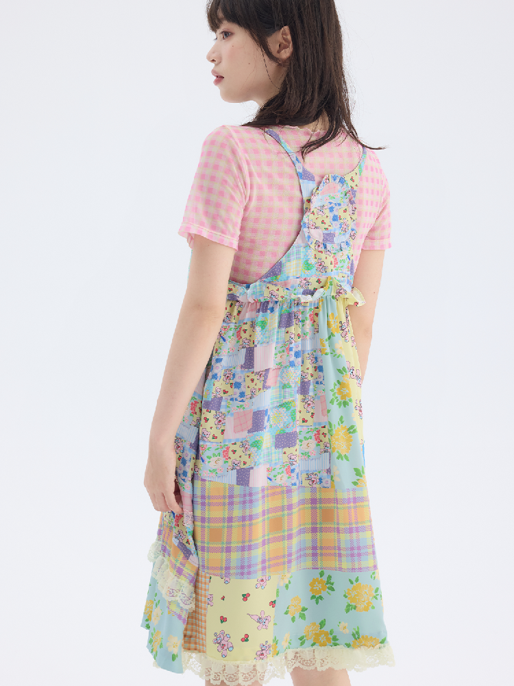 Floral Patchwork Star Lace Dress【s0000017699】