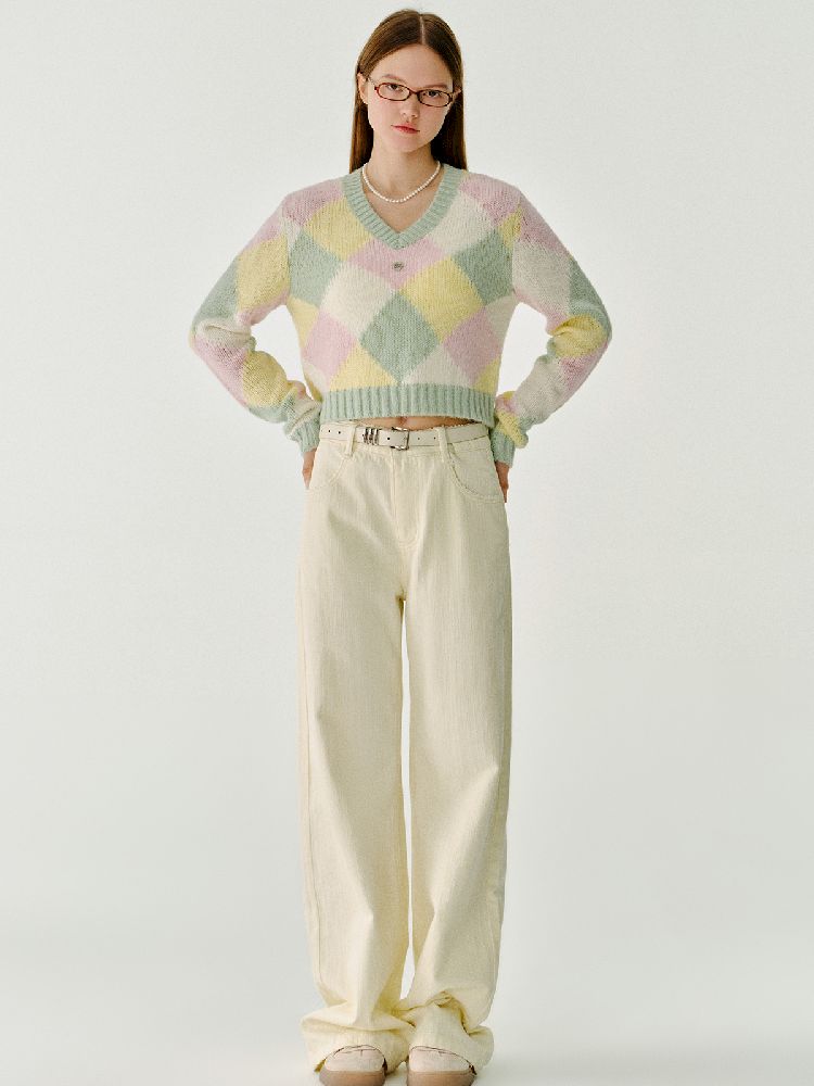 British Drop Shoulder Knit Sweater【s0000011967】