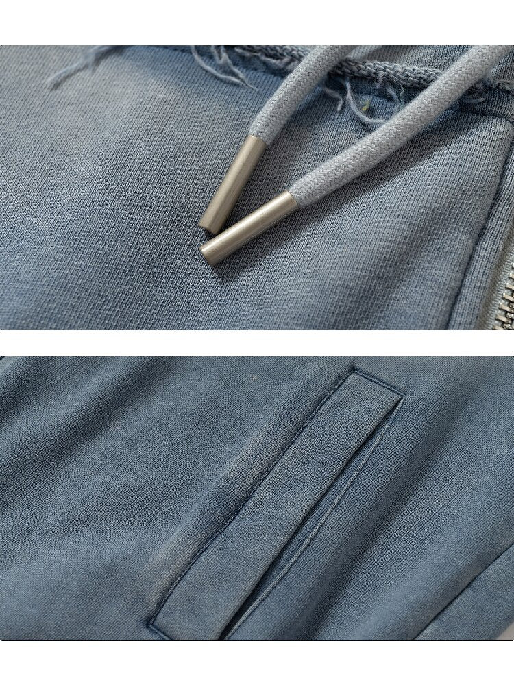 Destroyed Blue Napoleon Sweatshirt【s0000018553】