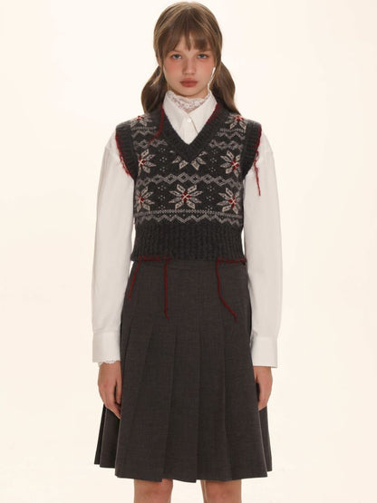 Snowflakev-Neck 니트 언더 셔츠 [S0000006009]