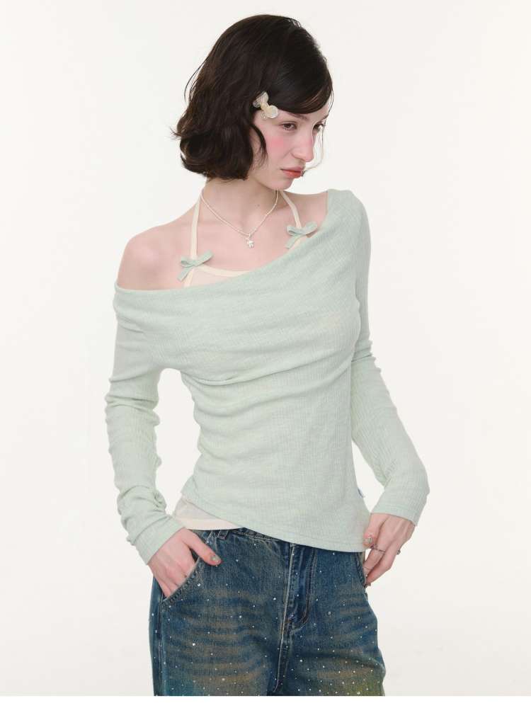 Halterneck Irregular Hem Top【s0000015435】