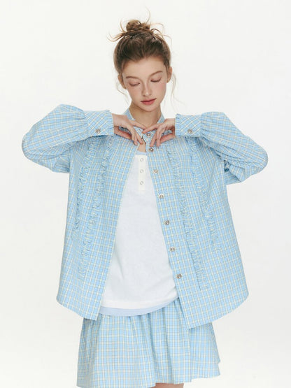 Knitted Track Fungus Edge Shirt【s0000015665】