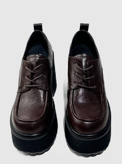 Y2K Thick Soled Punk Leather Shoes【s0000015717】