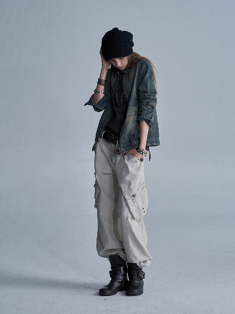 Brushed Tie Floral Denim Jacket【s0000018472】