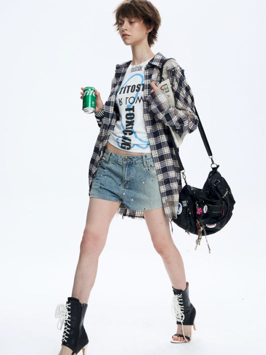Ink-Splattered Versatile Shorts【s0000012879】