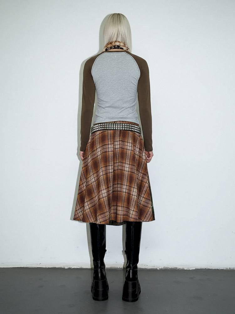 Vintage layered butt curtain skirt【s0000014378】