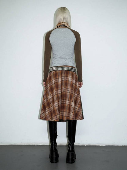 Vintage layered butt curtain skirt【s0000014378】