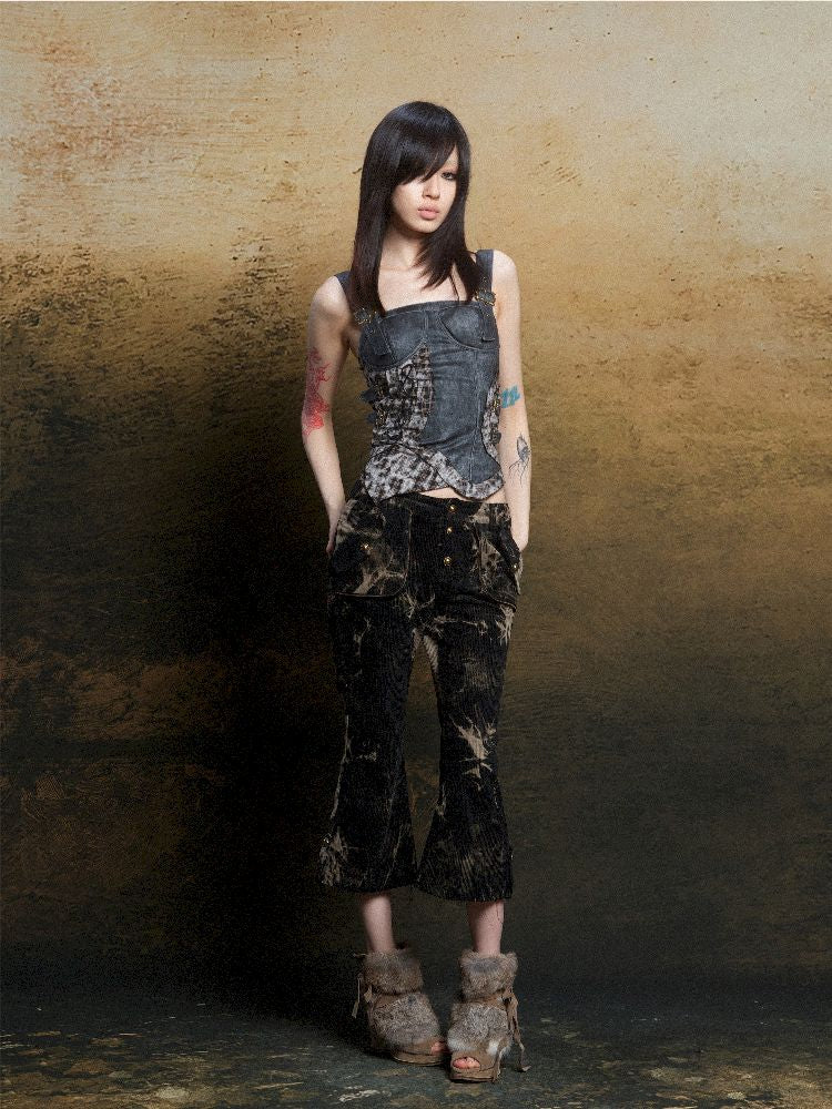 Patchwork Corset Camisole Top【s0000011812】