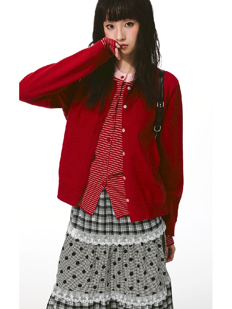 Large Hem A-line Long Half Skirt【s0000011420】