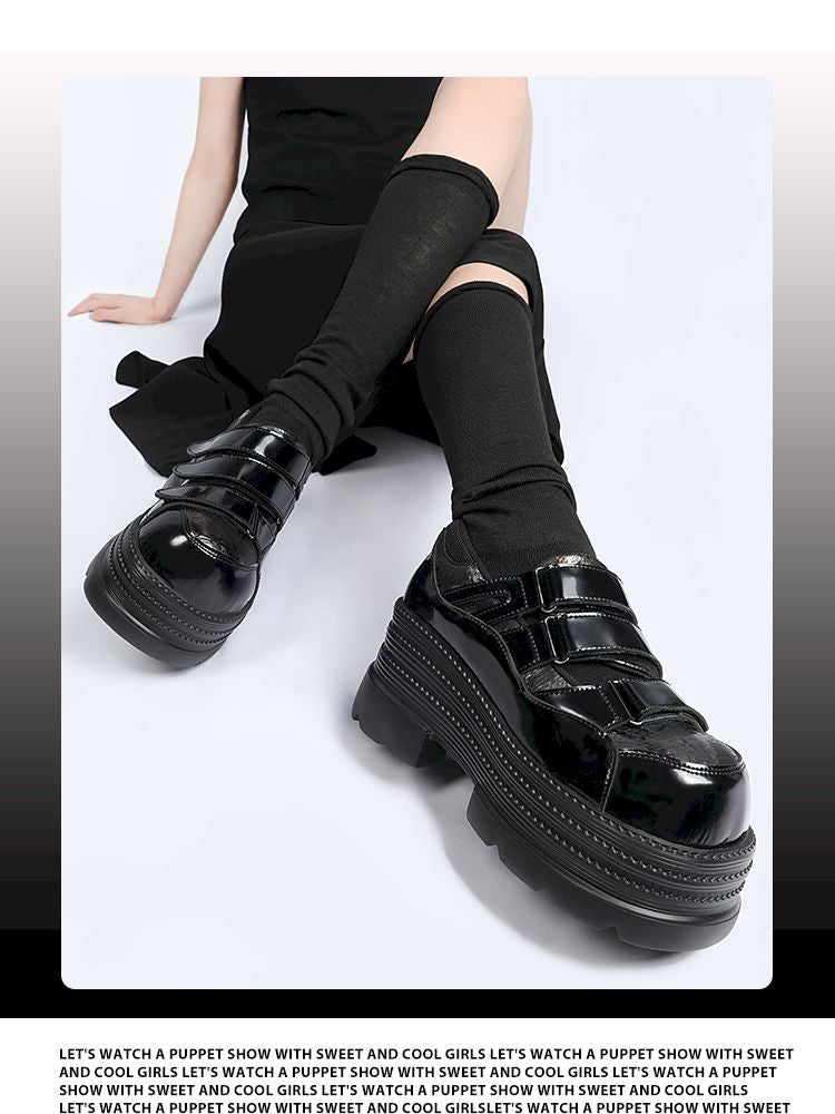 Gothic velcro thick bottom shoe【s0000013359】