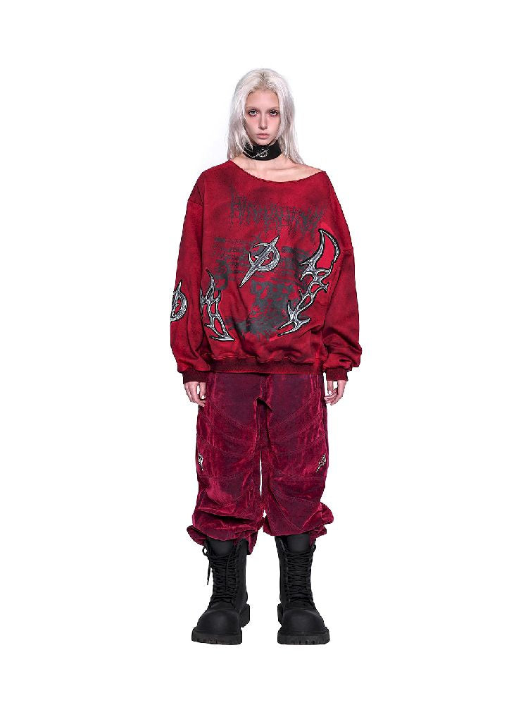 One Shoulder Y2K Sweatshirt【s0000011010】