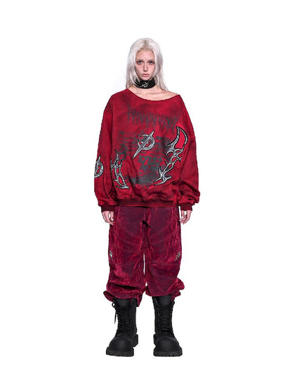 One Shoulder Y2K Sweatshirt【s0000011010】