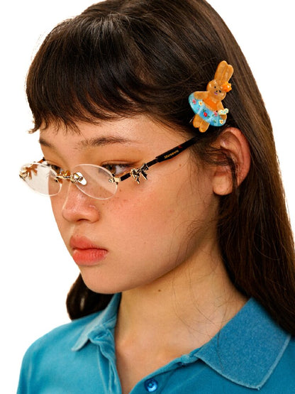 Summer Flower Bunny Hair Clip Comb【s0000017938】