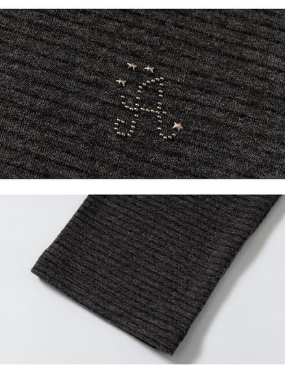 Faded Striped Hot Diamond Knit Top【s0000016260】